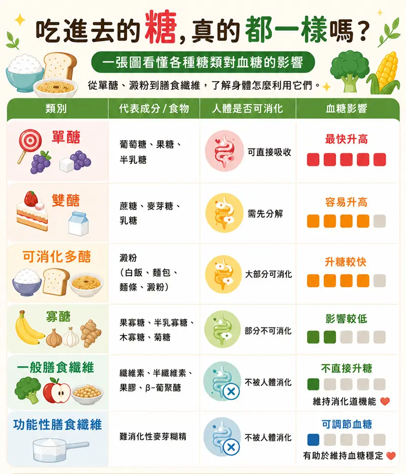 吃進去的糖,真的都一樣嗎?
